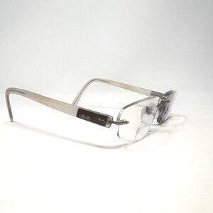 Silhouette 7608 10 6050 Titanium Silver Gray Rimless Eyeglasses Frames